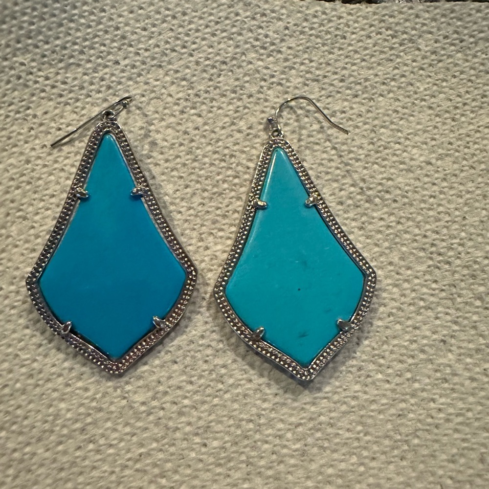 Kendra Scott Alex earrings Turquoise and Silver